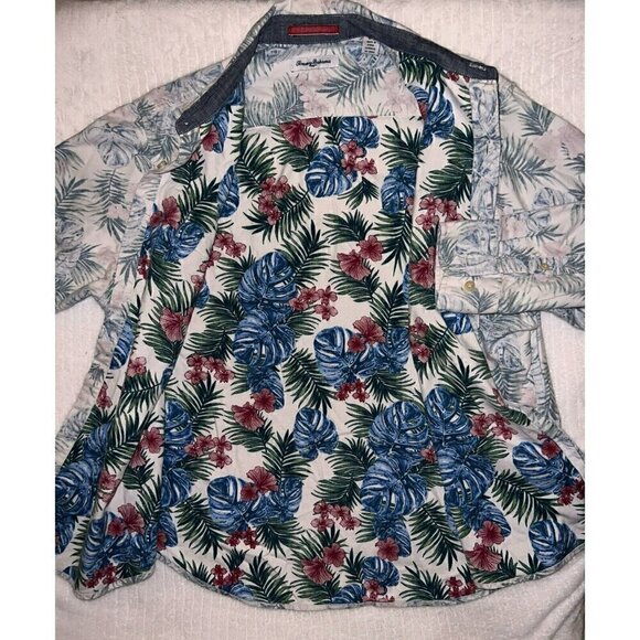 Tommy Bahama Men’s Long Sleeve Button Up Shirt Floral Cotton Size L - Picture 3 of 8